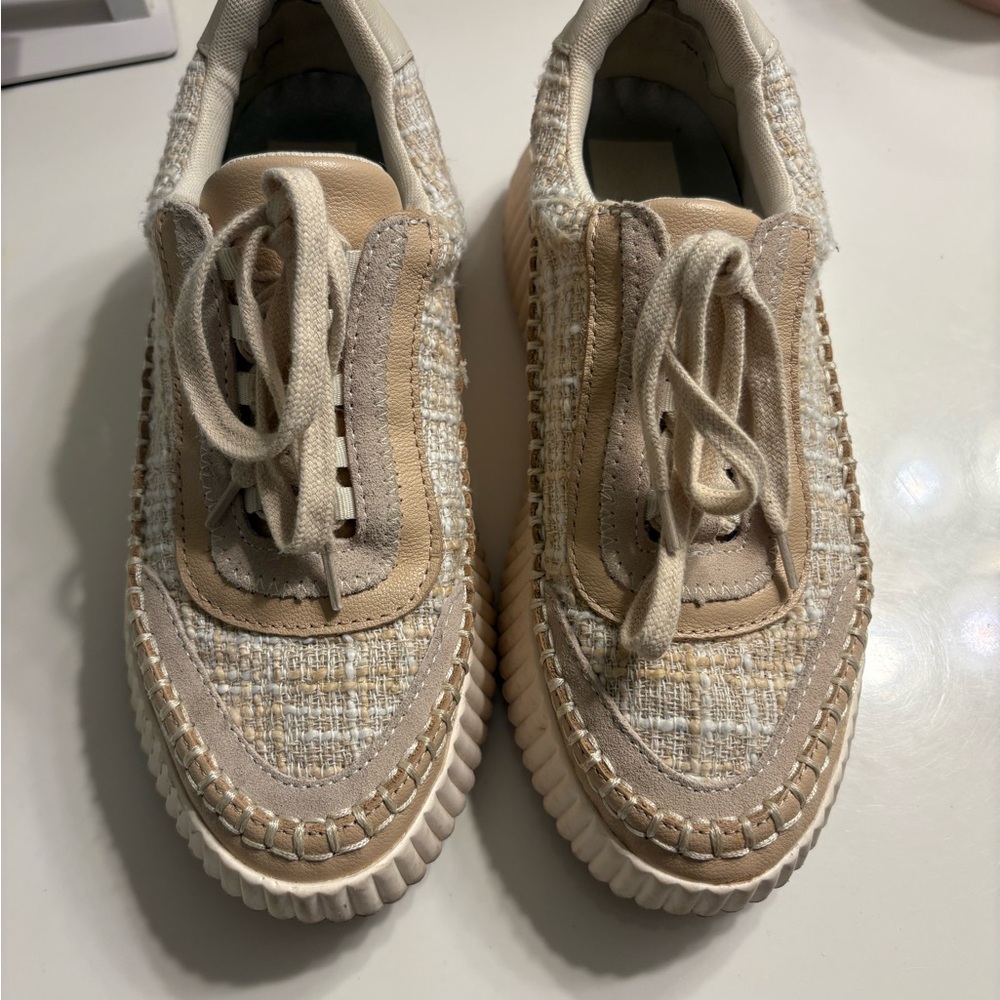 Dolce Vita Beige and Cream Sneakers